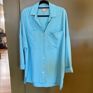 Show Me Your MuMu Aqua Long Sleeve Top